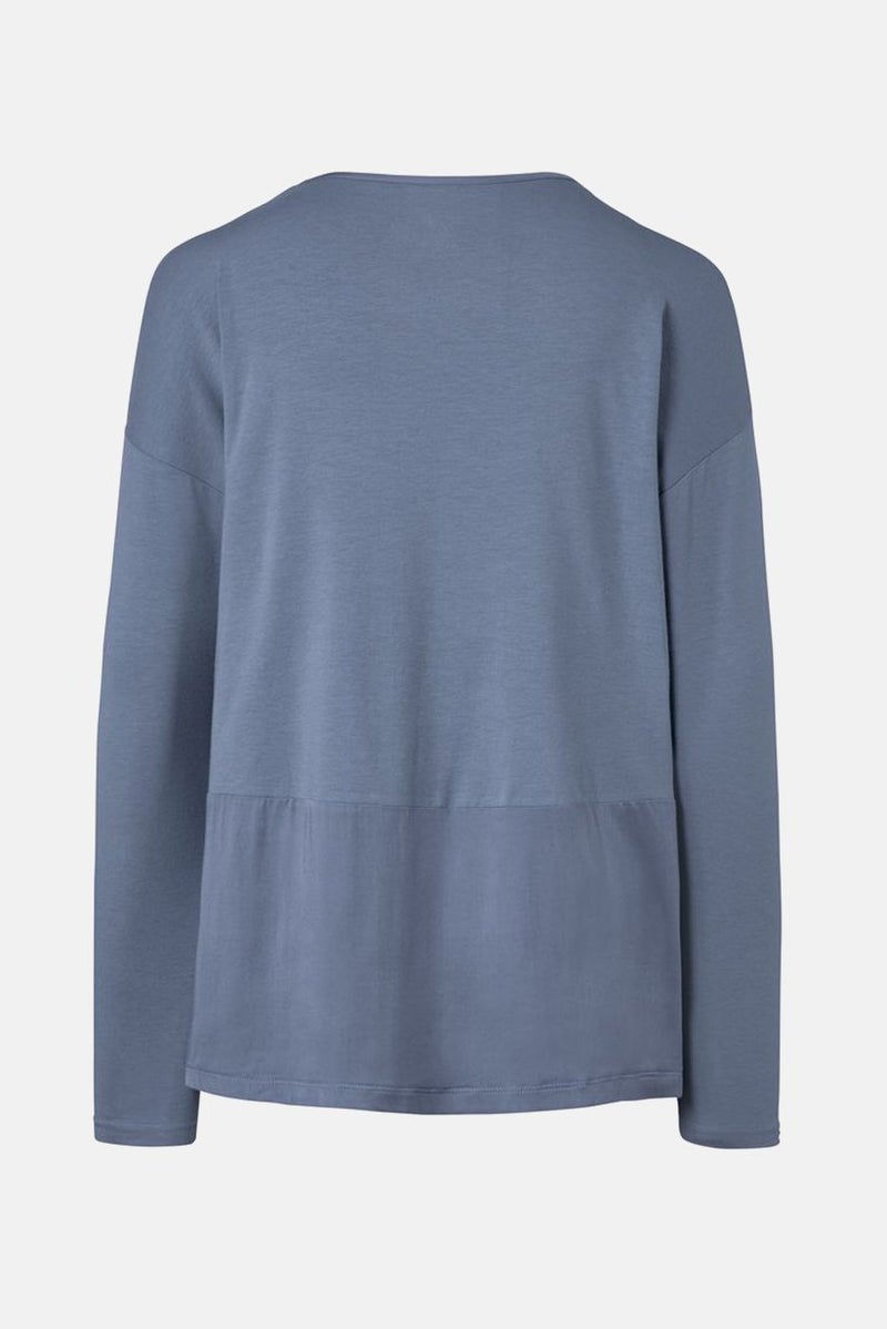 Tchibo Women Plain Long Sleeves Pajamas Set, Blue - Image 3